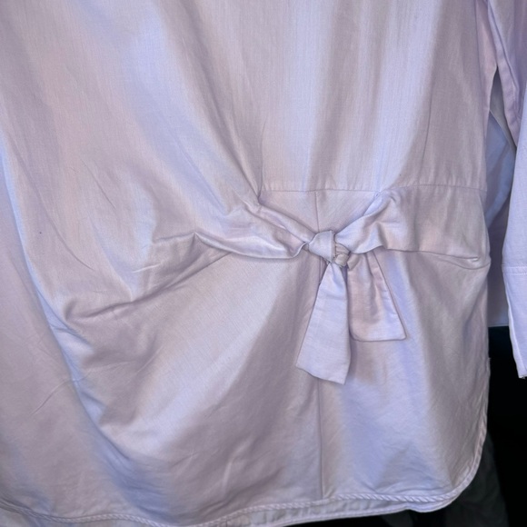 Massimo Dutti lavender v neck 3/4 sleeve tie waist blouse size 6 - Picture 4 of 8